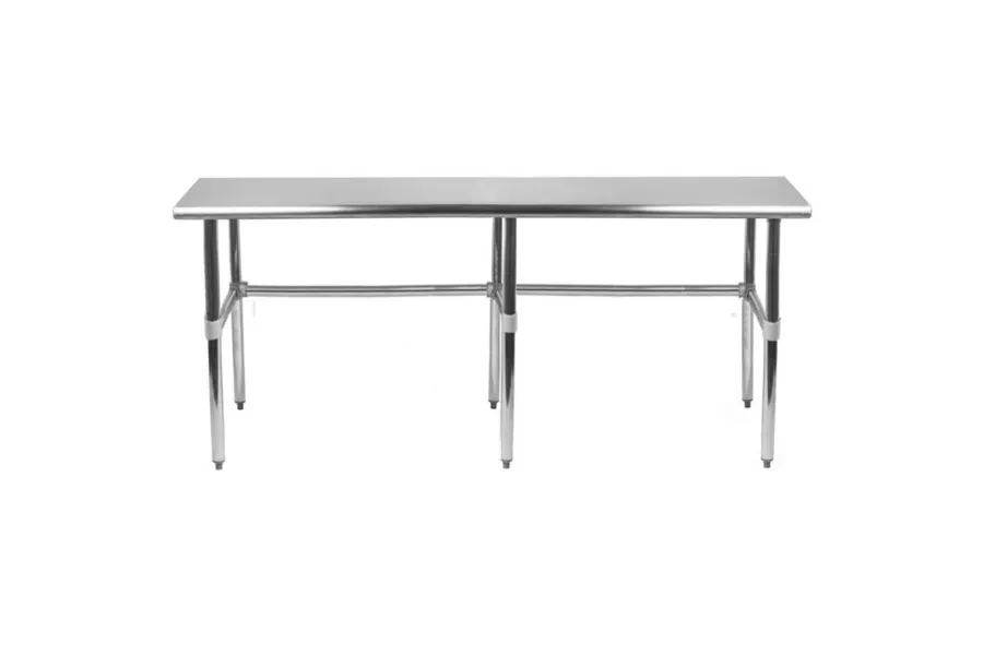 24" X 84" Stainless Steel Work Table With Open Base