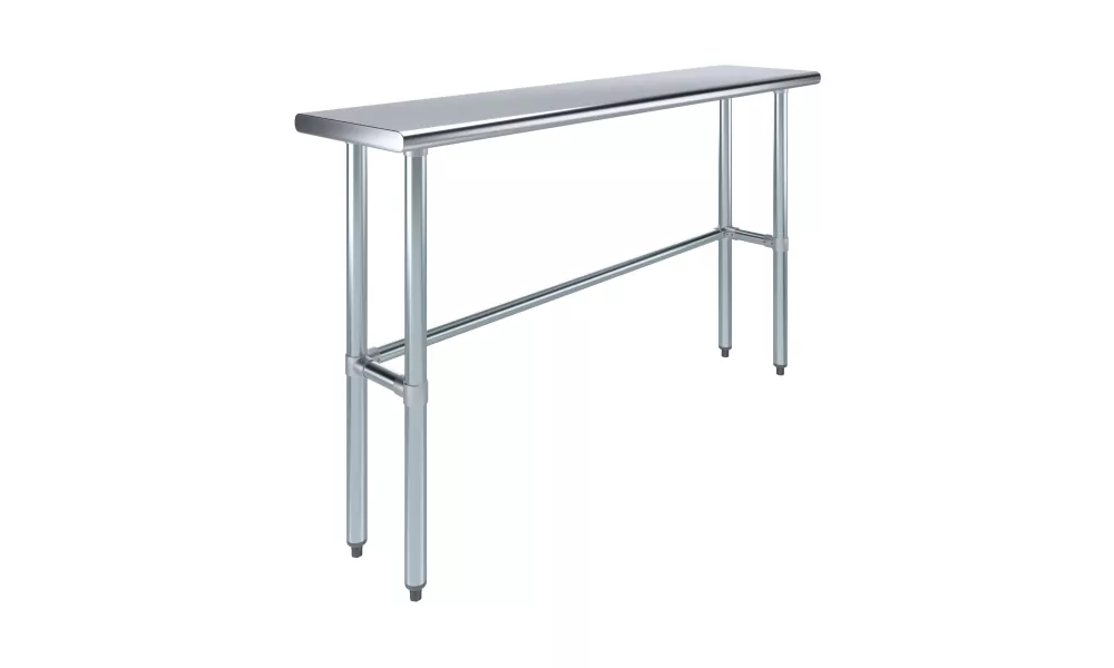 14" X 60" Stainless Steel Work Table With Open Base