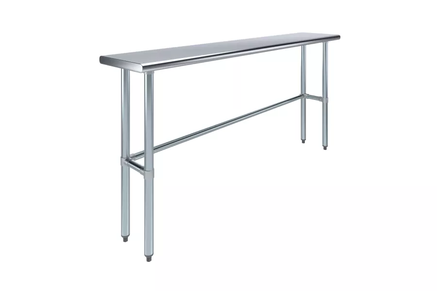 14 in. x 72 in. Open Base Stainless Steel Work Table 