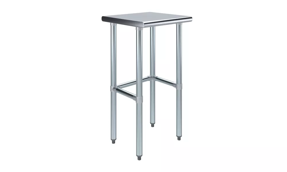 18" X 18" Stainless Steel Work Table With Open Base