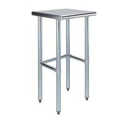18" X 18" Stainless Steel Work Table With Open Base