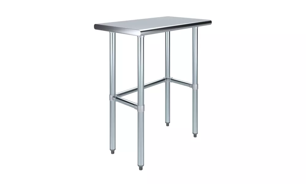 18" X 30" Stainless Steel Work Table With Open Base