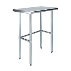 18" X 30" Stainless Steel Work Table With Open Base