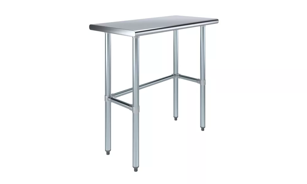 18" X 36" Stainless Steel Work Table With Open Base