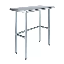 18" X 36" Stainless Steel Work Table With Open Base