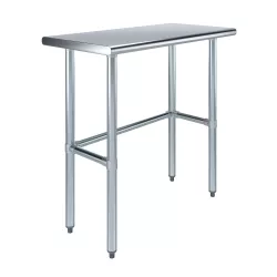 18 in. x 36 in. Open Base Stainless Steel Work Table 