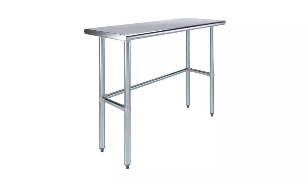 18" X 48" Stainless Steel Work Table With Open Base