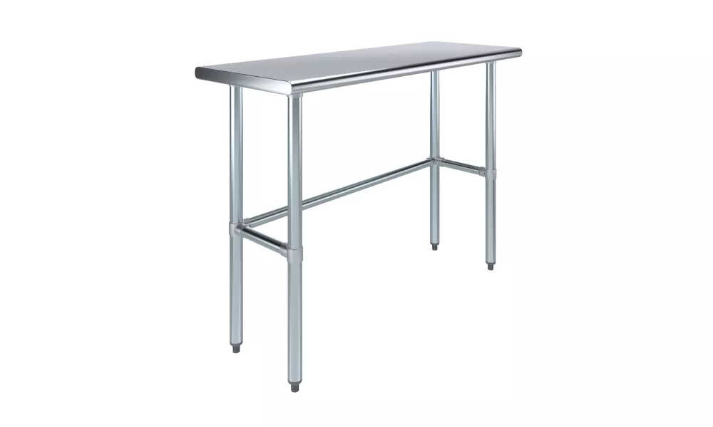 18 in. x 48 in. Open Base Stainless Steel Work Table 