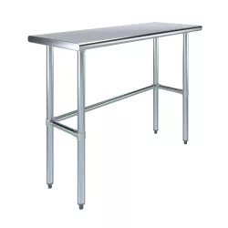 18" X 48" Stainless Steel Work Table With Open Base