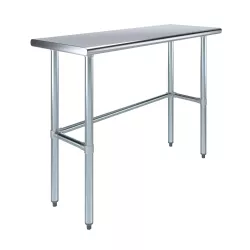 18 in. x 48 in. Open Base Stainless Steel Work Table 