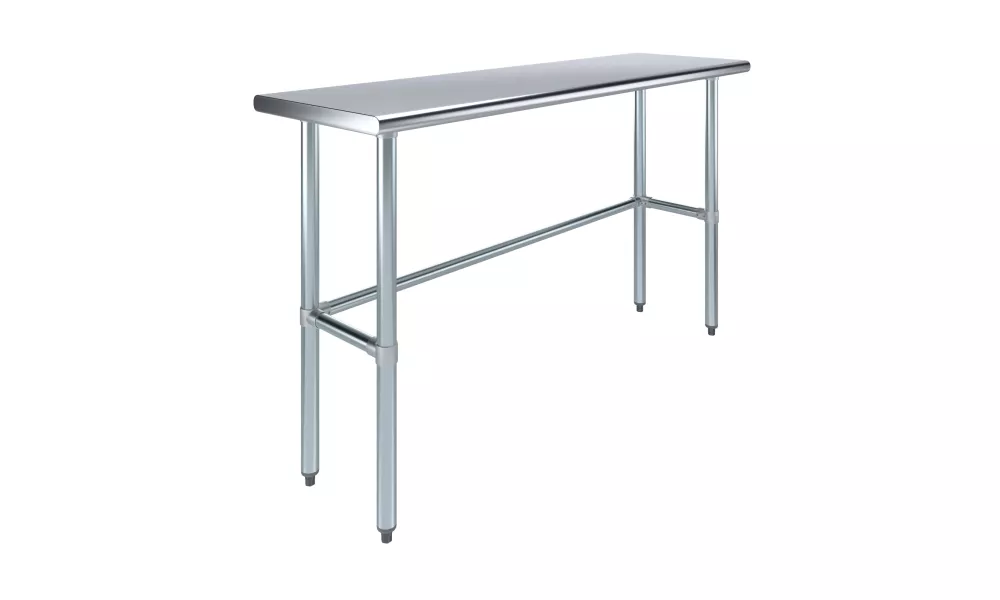 18 in. x 60 in. Open Base Stainless Steel Work Table 