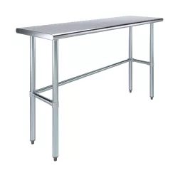 18 in. x 60 in. Open Base Stainless Steel Work Table 