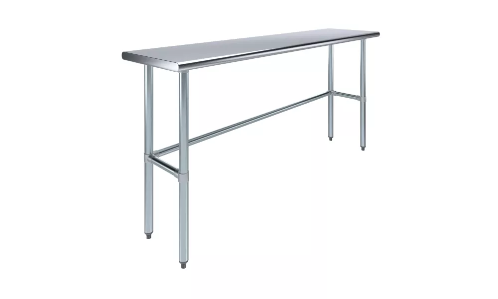 18" X 72" Stainless Steel Work Table With Open Base