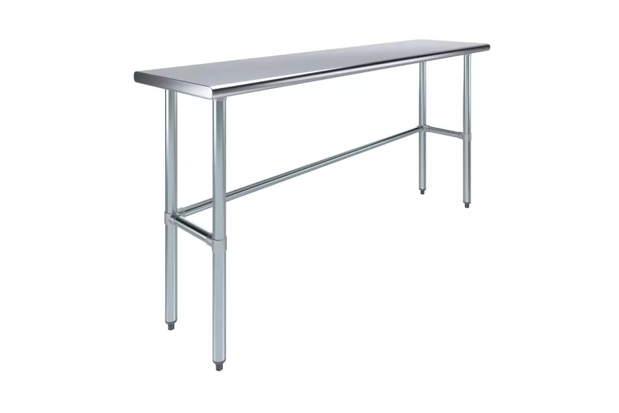 18 in. x 72 in. Open Base Stainless Steel Work Table 