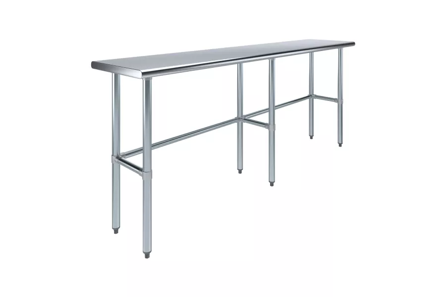 18 in. x 84 in. Open Base Stainless Steel Work Table 