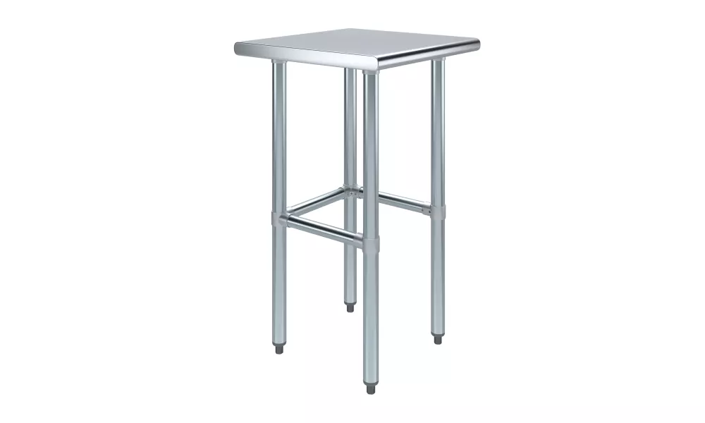 20" X 20" Stainless Steel Work Table With Open Base