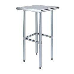 20" X 20" Stainless Steel Work Table With Open Base