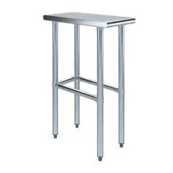24" X 12" Stainless Steel Work Table With Open Base