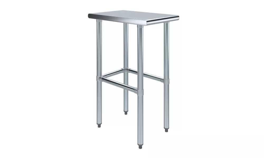 24" X 15" Stainless Steel Work Table With Open Base