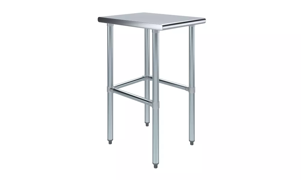 24" X 18" Stainless Steel Work Table With Open Base