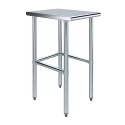 24" X 18" Stainless Steel Work Table With Open Base