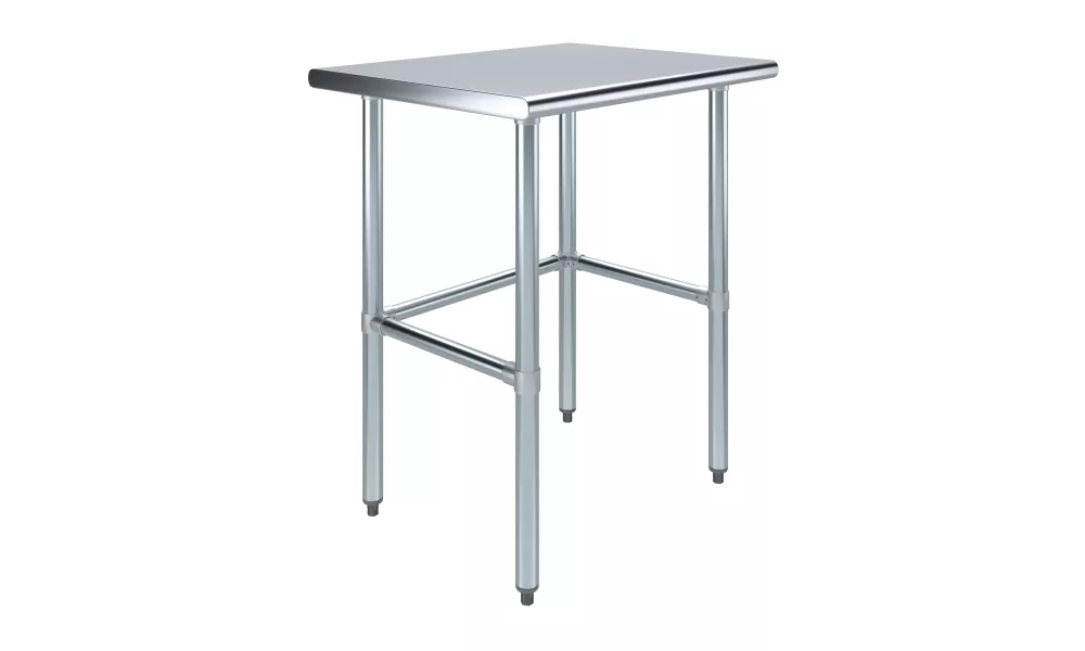 24" X 30" Stainless Steel Work Table With Open Base