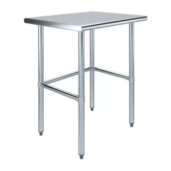 24" X 30" Stainless Steel Work Table With Open Base