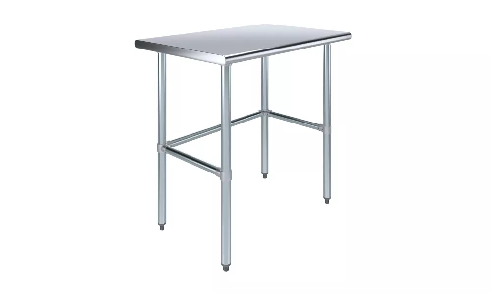24" X 36" Stainless Steel Work Table With Open Base