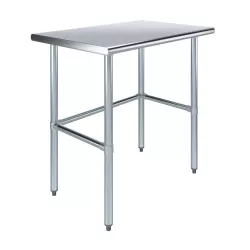 24" X 36" Stainless Steel Work Table With Open Base