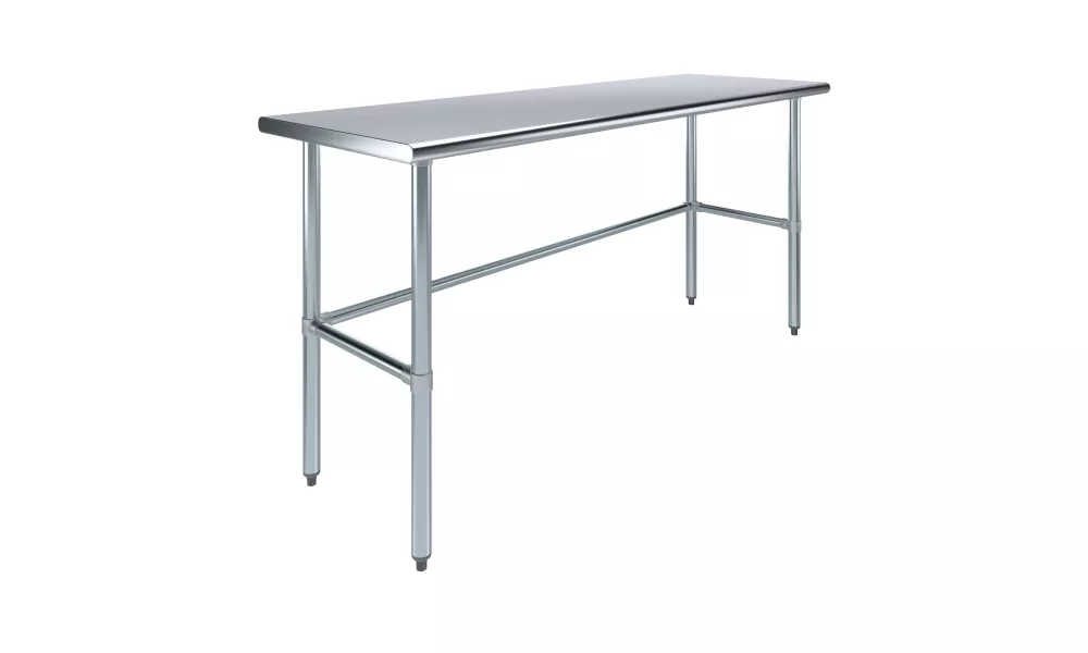 24" X 72" Stainless Steel Work Table With Open Base