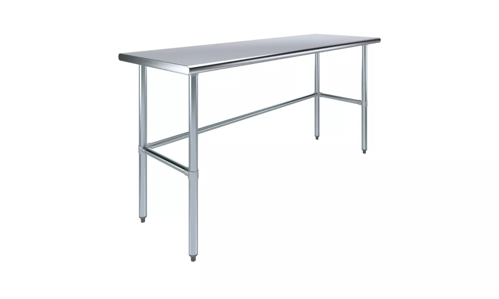 24 in. x 72 in. Open Base Stainless Steel Work Table 