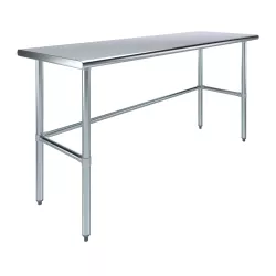 24 in. x 72 in. Open Base Stainless Steel Work Table 