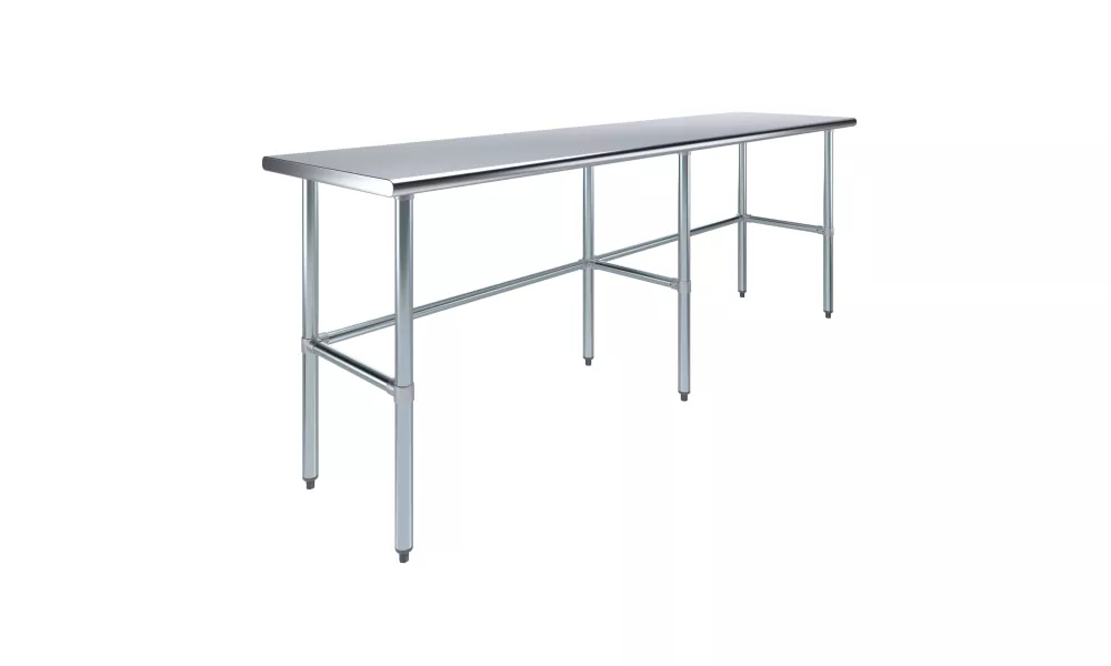 24" X 96" Stainless Steel Work Table With Open Base