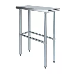 30" X 12" Stainless Steel Work Table With Open Base