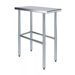 30 in. x 15 in. Open Base Stainless Steel Work Table 