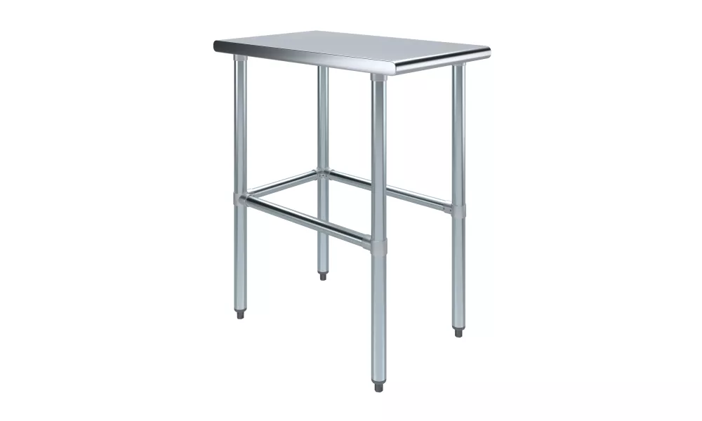 30" X 18" Stainless Steel Work Table With Open Base