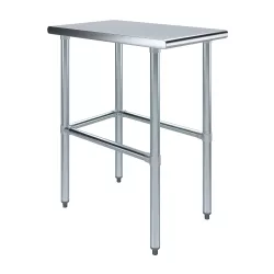 30" X 18" Stainless Steel Work Table With Open Base