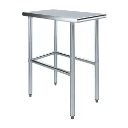 30 in. x 18 in. Open Base Stainless Steel Work Table 