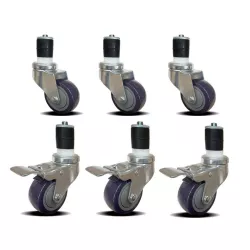 image-3" Casters for Stainless Steel Work Table. Set of 6