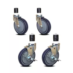 4" Casters for Stainless Steel Work Table. Set of 4