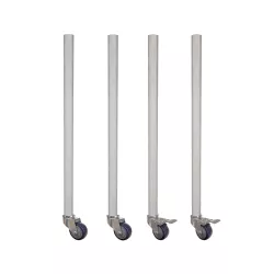 image-35" Galvanized Steel Legs for Work Tables with 3" Casters | Set of 4 Legs
