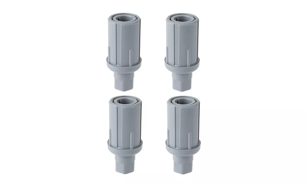 Adjustable Plastic Bullet Feet for Work Table | 1-5/8" O.D Tubing | Set of 4