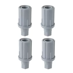 Adjustable Plastic Bullet Feet for Work Table | 1-5/8" O.D Tubing | Set of 4