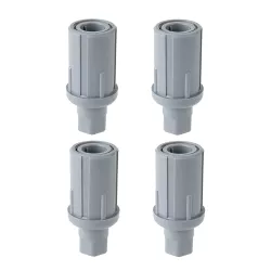 image-Adjustable Plastic Bullet Feet for Work Table | 1-5/8" O.D Tubing | Set of 4