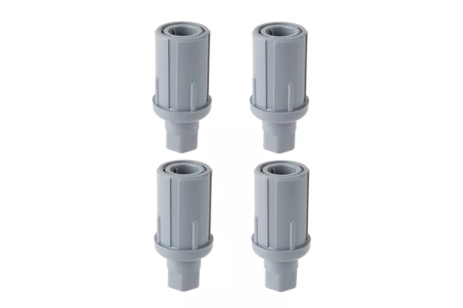 Adjustable Plastic Bullet Feet for Work Table | 1-5/8" O.D Tubing | Set of 4