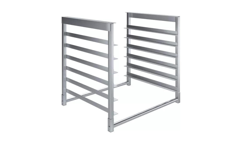 Table-Mounted Aluminum Bun Pan Rack for 30" Wide Work Tables - 6 Pan Capacity