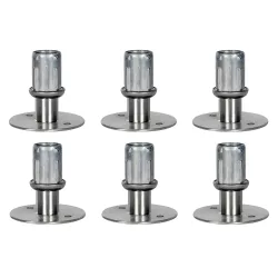 Stainless Steel Flanged Feet for Stainless Steel 1-5/8" O.D. Tubing | Set of 6