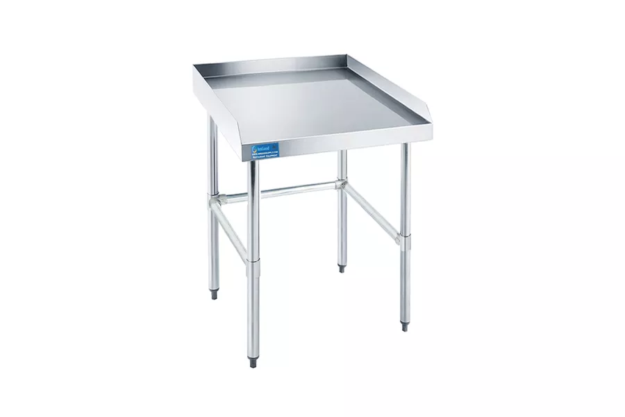 24" X 30" Work Table Open Base with Backsplash and Sidesplashes