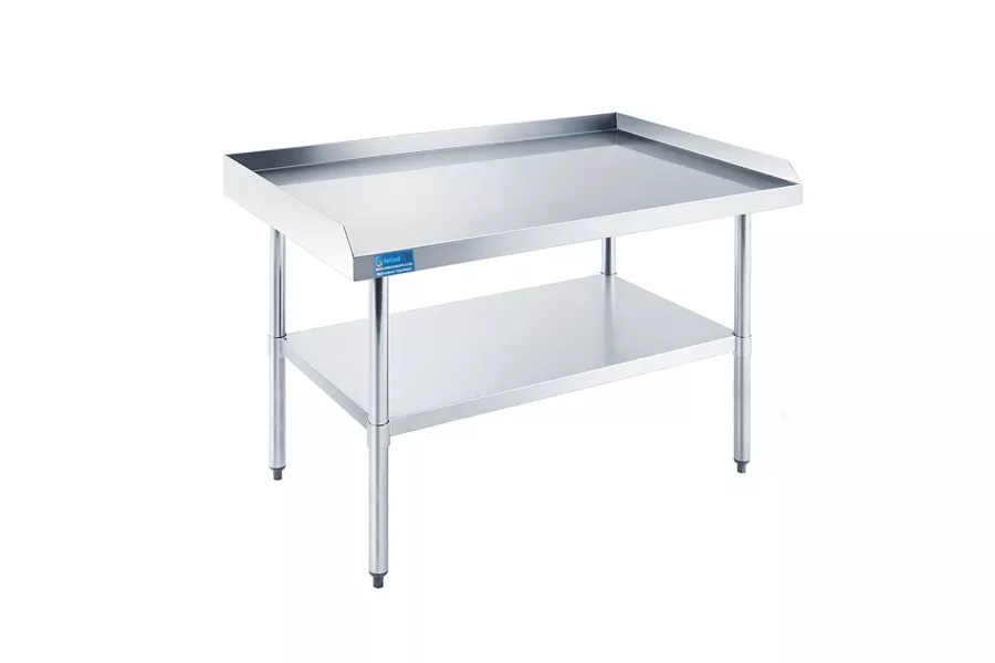 24" X 60" Work Table with Backsplash and Sidesplashes