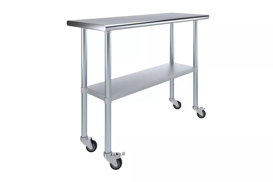 18 in. x 48 in. Stainless Steel Table With Wheels
